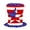 B, variant on HTQWLP USA Flag Tall Top Hats, Novelty 4th of July Patriotic Uncle Sam Hats, Independence Day Party Accessory for Adults