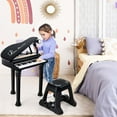 thumbnail image 5 of Costway 31 Keys Kids Piano Keyboard Toy Toddler Musical Instrument with Stool & Microphone Black, 5 of 9