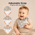 thumbnail image 3 of Baberos con forma de pañuelo para bebés KeaBabies Organic, paquete de 8 unidades, Grayscape, 3 of 9
