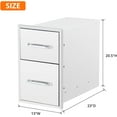 thumbnail image 3 of Outdoor Kitchen Drawers with Paper Towel Holder, 13" W x 20.5" H x 23" D Double BBQ Access Drawers, Stainless Steel Flush Mountfor BBQ Island, 3 of 7