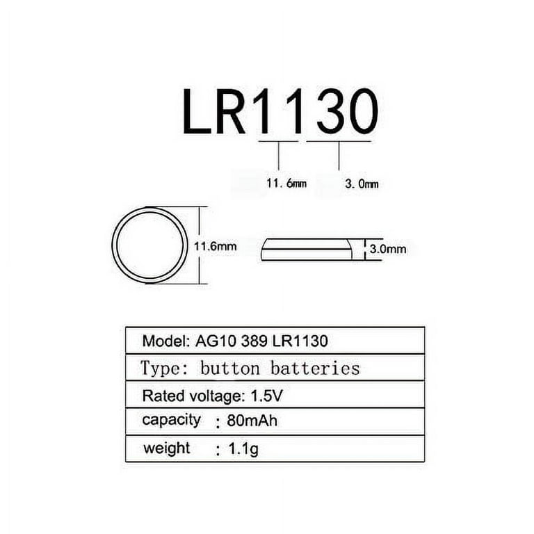 LR54/ LR1130 / AG10 nappiparisto 1,5 V EverActive 10 kpl pakkaus