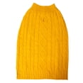 thumbnail image 2 of Vibrant Life Fall Mustard Cable Knit Dog Sweater, 2 of 3