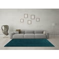 thumbnail image 3 of Ahgly Company Indoor Square Abstract Turquoise Blue Contemporary Area Rugs, 6' Square, 3 of 4