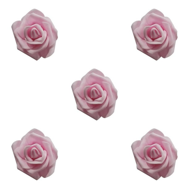 Flores artificiales Injueey 50 piezas rosas realistas Rosa claro