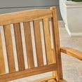 thumbnail image 4 of Noble House Regatta Modern Acacia Wood Patio Rocker in Natural Finish, 4 of 8