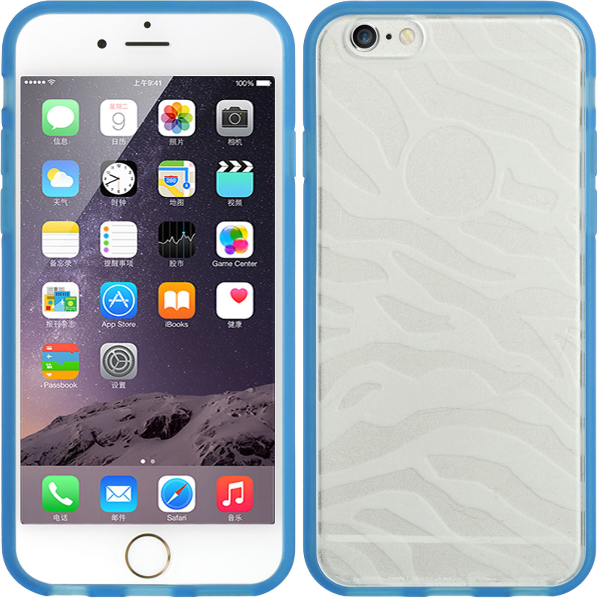 For Iphone 6 6s 4.7 Fusion Case Blue Tpu Embed Zeb Clear