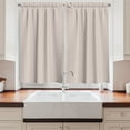 thumbnail image 2 of Ambesonne Retro Kitchen Curtains, Geometric Chevron Zig Zag, 55"x39", Cream and Lavender, 2 of 3