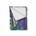 thumbnail image 2 of American Soft Flannel Fleece Throw Blanket, New York Landmarks Skyscrapers Brooklyn Bridge Statue of Liberty Flag Theme, Cozy Plush for Indoor and Outdoor Use, 60" x 80", Blue Red White, by Ambesonne, 2 of 6