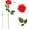 thumbnail image 5 of Zukuco 12Pcs Silk Roses Artificial Flowers Realistic Single Stem Flowers Fake Rose Bouquet for Arrangement Wedding Party Office Home Decor (Red), 5 of 7