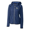 thumbnail image 2 of Women's Cutter & Buck  Heather Blue Frisco RoughRiders Mainsail Sweater Knit Raglan Full-Zip Hoodie, 2 of 3