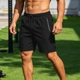 thumbnail image 5 of EOYWHK Mens Gym Shorts with Pockets with Pockets Elastic Waist Workout Shorts for Men Soft Lightweight Breathable for Running Jogging Black, Size L, 5 of 9