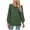 Green, variant on Annhoo Going out Tops for Women Fall Casual Pleated Crewneck Long Sleeve T-Shirts Ladies Basic Solid Color Blouses