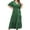 Green, variant on ZVNAΖH Women's Casual Dress Summer Long Maxi Dresses Plus Size Dot Print Short Sleeve V Neck Maxi Dress