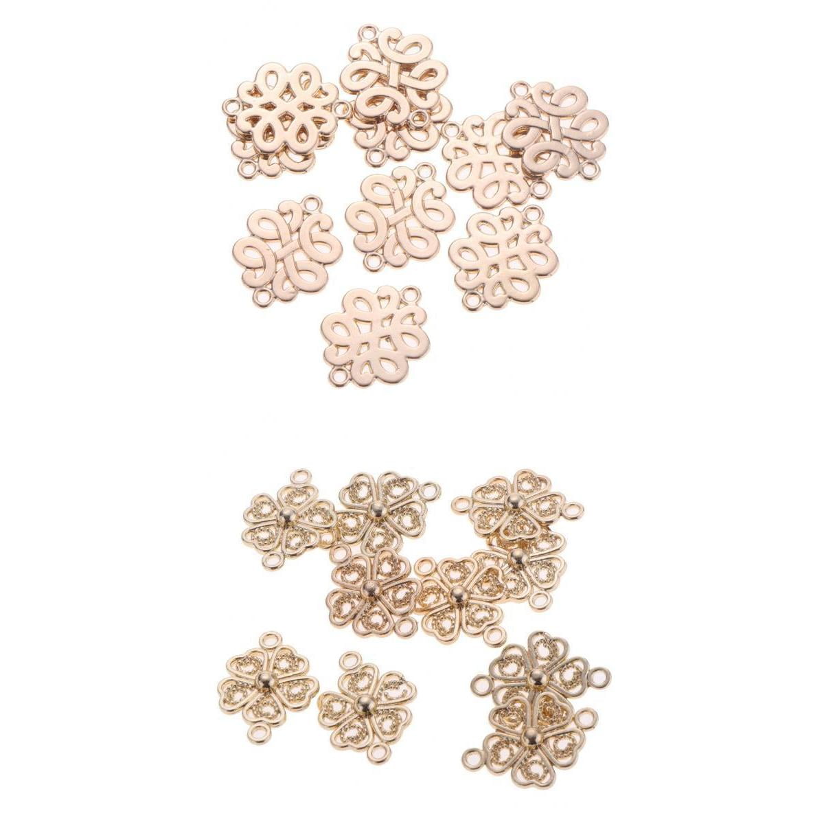 20Pcs Flower Chandelier Component Links Charms for DIY Dangle Earring Making 