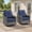 Grey Wicker + Blue Cushion-2PCS-Swivel Glider, variant on Grey Wicker + Blue Cushion 2PCS-Ottomans All-Weather PE Wicker Patio Footstools