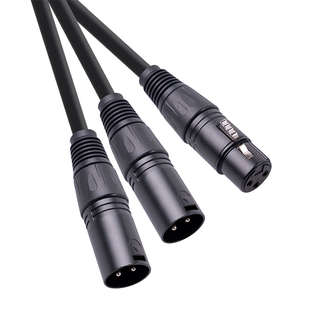 XLR Splitter Cable, 3 Pin XLR Female to Dual XLR Male Y Cable Balanced Microphone Splitter Cord