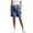 Blue #014, variant on Womens Jean Shorts High Waist Stretchy Drawstring Waist Casual Bermuda Shorts Summer Trendy Denim Short Trousers 2XL