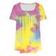 thumbnail image 3 of Fiudx Camisetas para Mujer Mujer Moda Casual Manga Corta Suelta Camiseta Blusa Tops, 3 of 4