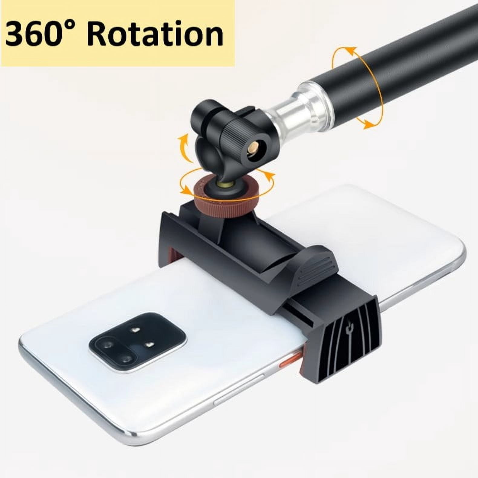 LINCO Overhead Phone Mount Dimmable 10" Ring Light Stand Boom Arm for Video Photo