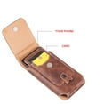 thumbnail image 5 of Luxmo Belt Holster for Google Pixel 7a Case - Vertical PU Leather Magnetic Closure Phone Carrying Case Pouch with LED Flashlight - Brown, 5 of 7