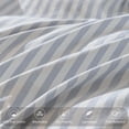 thumbnail image 5 of MooMee Striped Pillowcases 100% Washed Cotton Linen Like Textured Envelope Closure Set of 2 (Cornflower Blue& White Classic Stripes, Queen), 5 of 5