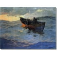 thumbnail image 1 of Ceramic Tile Mural-Edward Potthast Waterfront Painting 150. 17" w x 12.75" h using (12) 4.25 x 4.25 ceramic tiles, 1 of 3