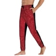 thumbnail image 3 of Kdxio Vintage Burgundy Pattern Joggers,Sweatpants for Men with Pockets-XX-Large, 3 of 5