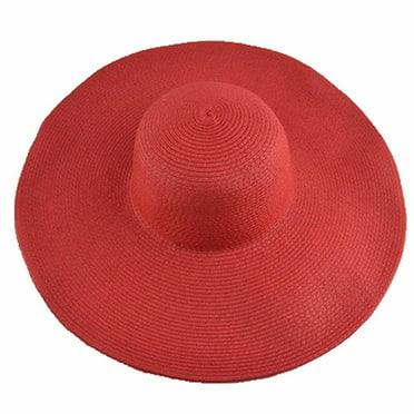Panama Beach Hat for Women - 2 Pack Wide Brim Straw Hat for Summer Sun ...