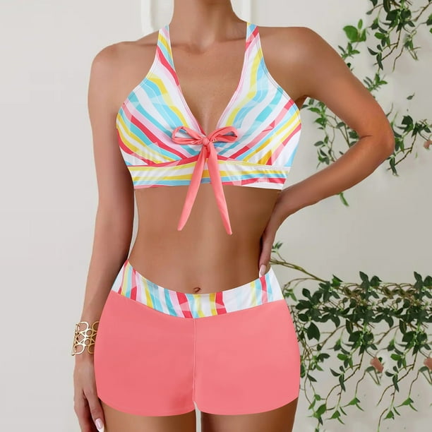 Traje de baño para mujer Traje de baño dividido con estampado grande para mujer Falda de bikini Traje de baño dividido Trajes de baño para mujer