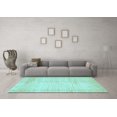 thumbnail image 3 of Ahgly Company Indoor Round Solid Light Blue Modern Area Rugs, 6' Round, 3 of 4