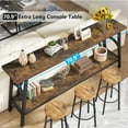 thumbnail image 4 of Tribesigns 70.8”Sofa Tables, Extra Long Console Tables for Entryway, 2 Tier TV Stand with Steel Frame for Living Room, Rustic Brown Black, 4 of 7