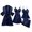 Navy, variant on Womens Pajama Sets Lace Cami Top and Shorts Nightgowns for Soft Satin Silk Lingerie Set with Robe Valentines Day Pajamas Sleepwear
