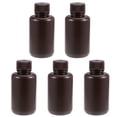 thumbnail image 5 of Uxcell 100ml/3.4oz Plastic Small Mouth Lab Reagent Bottle Brown 5 Count, 5 of 5