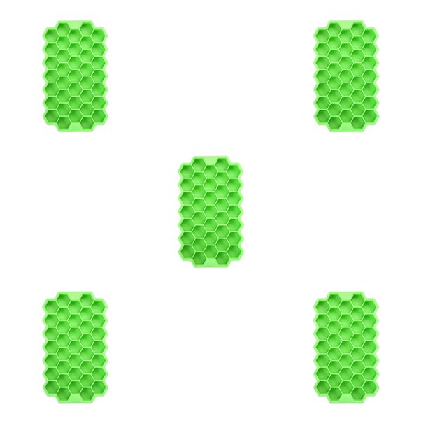 Monstrate Molde de hielo Silicona DIY Pudín Jelly Cube Bandeja 37 Rejillas Panal Contenedor para hacer hielo, Verde Verde 5piezas Monstrate CBP169373