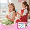 thumbnail image 4 of Kit de estampado de gemas para el cabello kidzkube para niñas de 3 a 12 años, 4 of 7