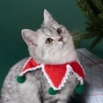 thumbnail image 2 of Disfraces navideños para mascotass navideñas para perros y gatos pequeños Capas de colores navideños de cosplay Bufandas de p Sunnimix Collar de bufanda de gato, 2 of 8