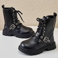 thumbnail image 3 of lnmuld Kids Boots Stylish Girls Ankle Boots with Soft Sole Durable Children Footwear Elegant British Design for Fall Winter Season Comfortable Young Ladies Shoes Size:11-11.5 Years, 3 of 7