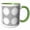 Green/White, variant on 3drose, Abstract Black and White Seamless Dot Pattern Background, 11oz Two-tone Red Mug