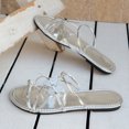 thumbnail image 4 of Large Butterflys Flat Bottom Slippers Women Wearing Beach Sandals Sandals for Women 2025 Silver 38, 4 of 8