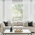 thumbnail image 2 of JCDY 4 Panels White Sheer Curtains 63-108 inches Length for Bedroom Study Room Kitchen Living Room Rod Pocket Top Window Drapes,Transparent Light Weight Soft Window Treatment Curtains, 2 of 13