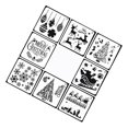 thumbnail image 2 of Seasonal Painting Stencils Christmas Diy Crafts Painting Tools Plastic White for Festival Atmosphere Addition 8Pcs, 2 of 4