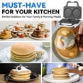 thumbnail image 5 of Mailand Double 4-inch Pancake Maker, Pancake Machine Electric, Maquina Para Hacer Pancakes, Brush Included, 750W, White, 5 of 7