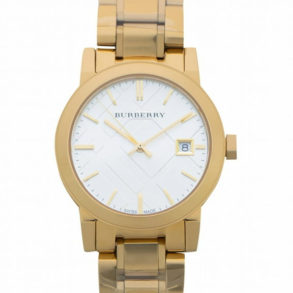 Burberry Women White Dial Gold-tone Ladies Watch 34 mm BU9103