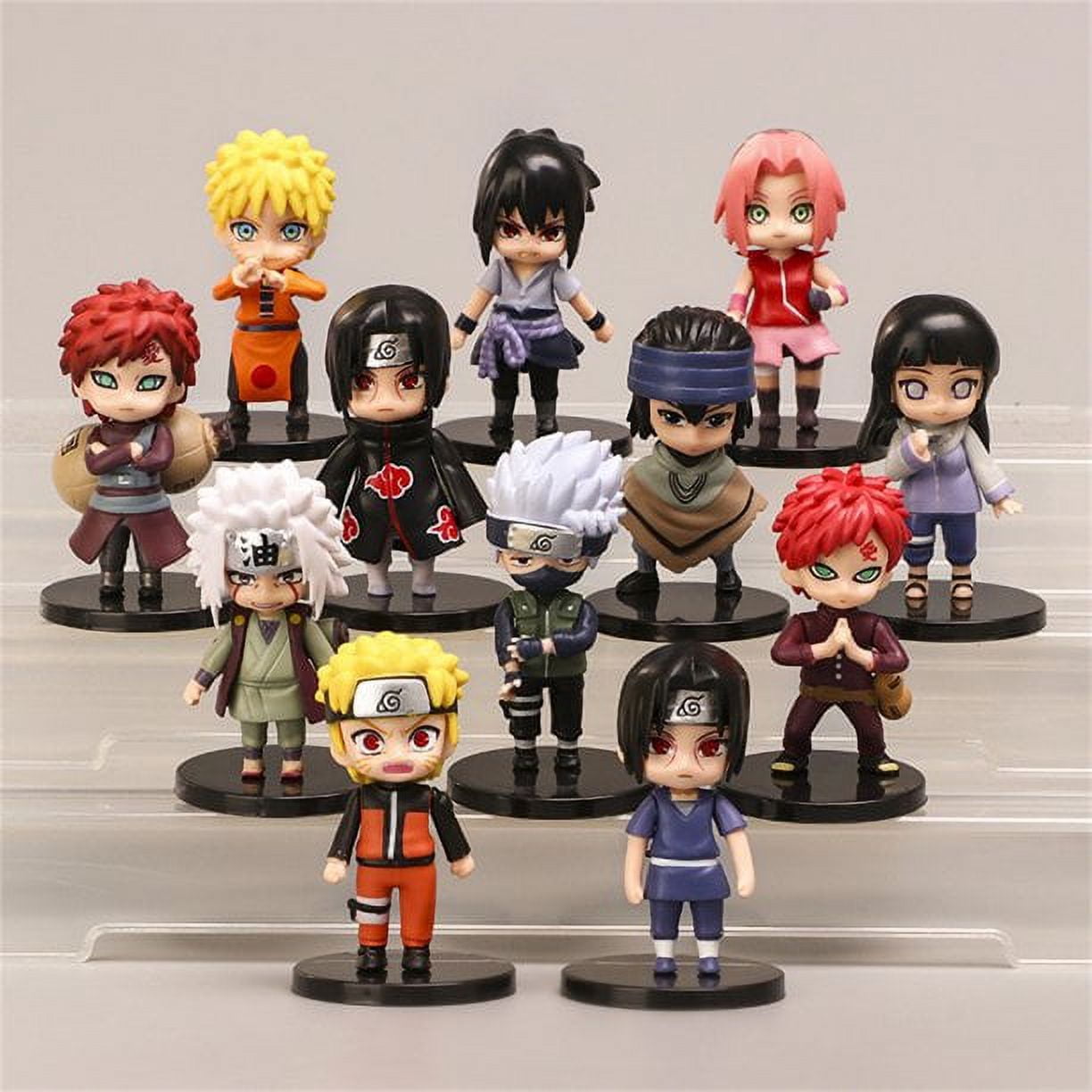 Naruto Action Figure 12Pcs Children s Anime Character Toys Home Decoration 2.56 inch