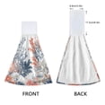 thumbnail image 3 of Yayeee Kitchen Hanging Hand Towels Set of 2 with Loop Bathroom Absorbent Tie Towel, White Sea Plants, 3 of 7