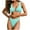 Blue, variant on WREESH Womens Crochet Bikini Sets High Cut Bikini Split Bikini Two-Piece Print Beach Swimsuit Beachwear Bathing Suits Blue