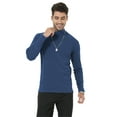 thumbnail image 2 of YuKaiChen Men's Casual Turtleneck Slim Fit Basic Tops Lightweight Pullover Sweater Blue S, 2 of 5