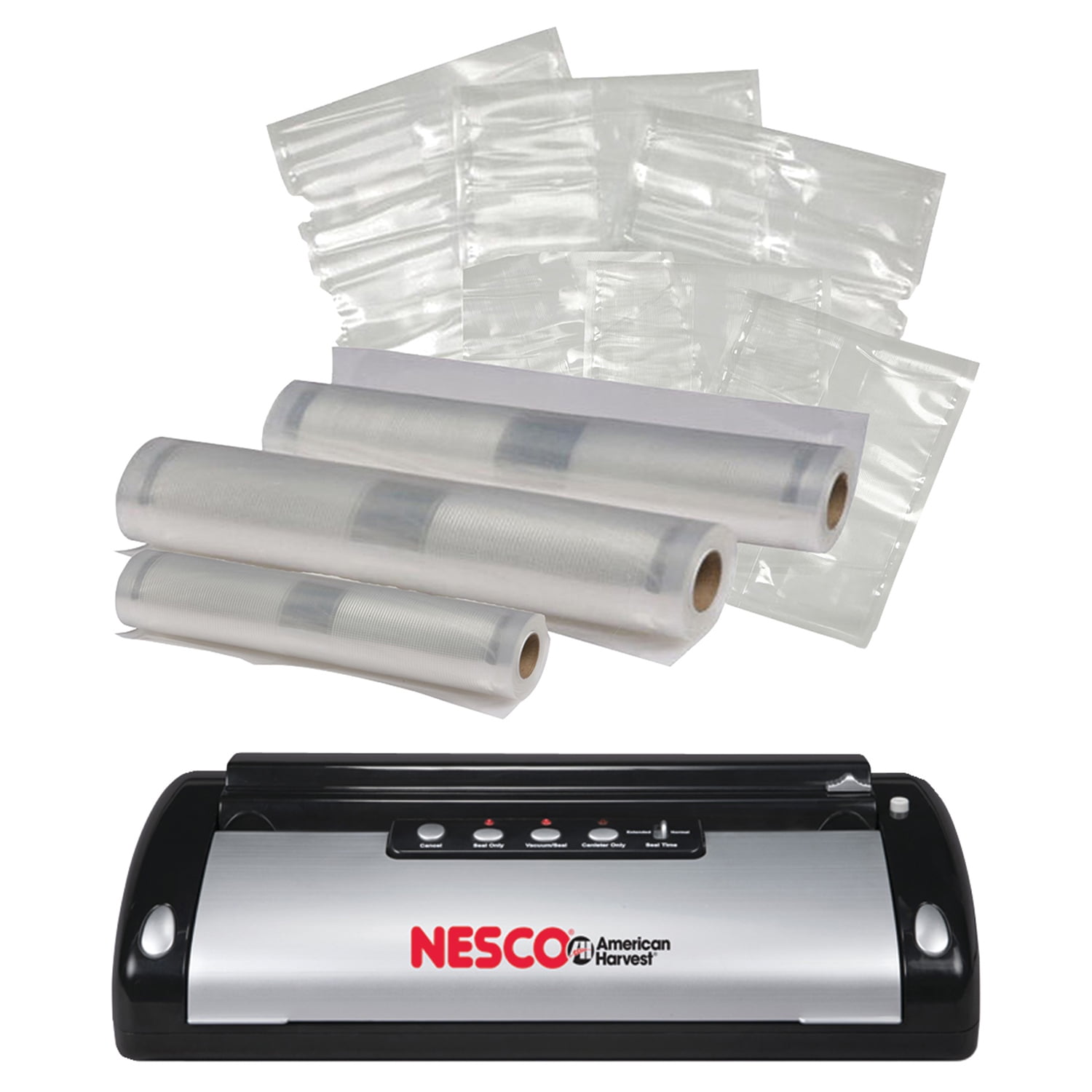 Nesco VS02 Vacuum Sealer (130Watt; Black & Silver) & Vacuum Sealer