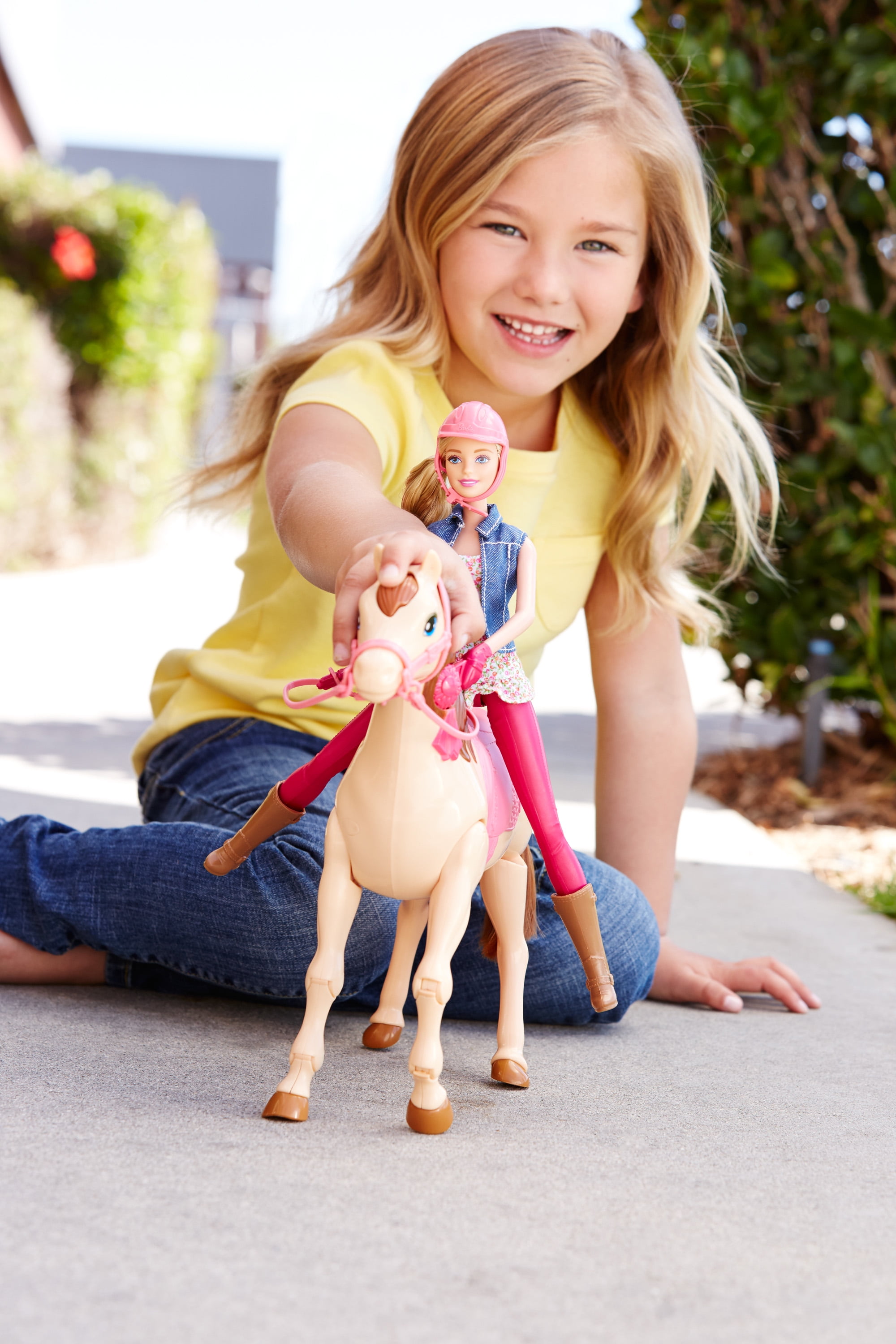 barbie saddle and ride horse walmart
