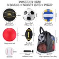 thumbnail image 2 of Juego de pelotas deportivas Realspring para niños y adolescentes con bolsa y bomba, 6 unidades, 2 of 6